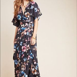 Anthropologie Monaco Wrapped Floral Maxi Dress